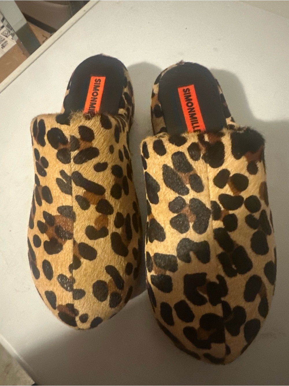 Leopard Print Slip-On Clogs